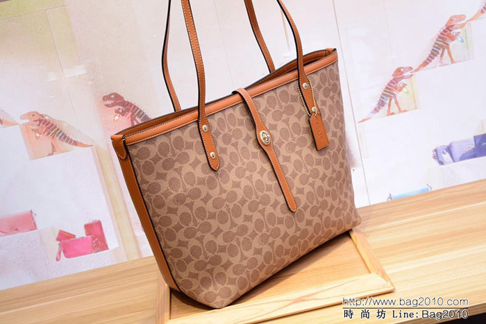 COACH蔻馳 新款32714 2018專櫃新款正品 經典系列款 market tote女款購物袋 拉鏈款子母包  Chz1579